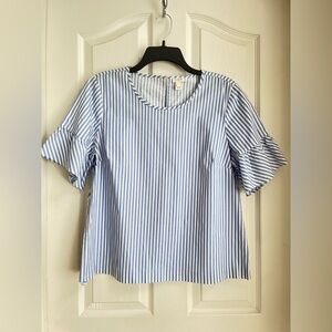 J.Crew Striped Blouse size L